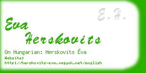 eva herskovits business card